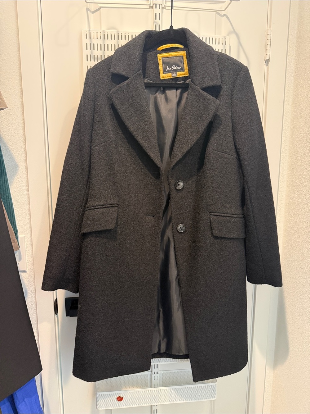 Women’s Black Wool Blend Overcoat